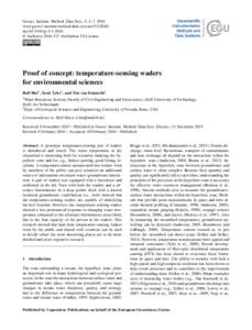 Geosci. Instrum. Method. Data Syst., 5, 1–7, 2016 www.geosci-instrum-method-data-syst.netdoi:gi © Author(sCC Attribution 3.0 License.  Proof of concept: temperature-sensing waders