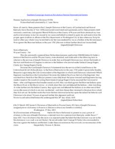 Southern Campaign American Revolution Pension Statements & Rosters Pension Application of Joseph Chrisman R1936 Transcribed and annotated by C. Leon Harris VA