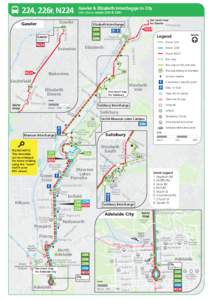 224, 226F, N224  Gawler & Elizabeth Interchange to City Also shows routes 224F & 224X  N224