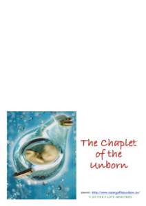 The Chaplet of the Unborn source : http://www.rosaryoftheunborn.eu/ © 2013 HOLY LOVE MINISTRIES