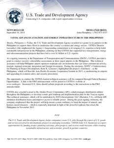 USTDA Advances Aviation and Energy Infrastructure in the Philippines