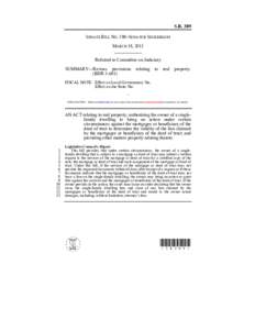 S.B. 389 SENATE BILL NO. 389–SENATOR SEGERBLOM MARCH 18, 2013 ____________ Referred to Committee on Judiciary SUMMARY—Revises provisions