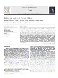 Environmental soil science / Geomorphology / Regolith / Space weathering / Pond / Erosion / NEAR Shoemaker / 433 Eros / Weathering / Planetary science / Planetary geology / Sedimentology