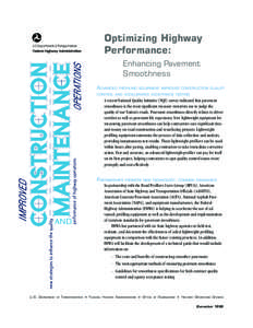 Road / Offender profiling / Federal Highway Administration / Technology / Dipstick / International Roughness Index / Pavement engineering / Profiling