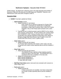Microsoft Word - FINAL Modification Highlights_VR-105-D_08SEP2014.docx