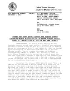 United States Attorney Southern District of New York FOR IMMEDIATE RELEASE