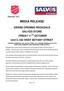 Microsoft Word - ROCKDALE OPENING media release Final.doc