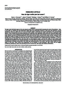 2416 The Journal of Experimental Biology 214, [removed] © 2011. Published by The Company of Biologists Ltd doi:[removed]jeb[removed]RESEARCH ARTICLE