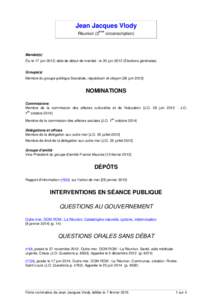 Jean Jacques Vlody ème Réunion (3  circonscription)