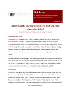 Re  IBP Paper In-depth research on budget transparency, participation, and accountability February 2016