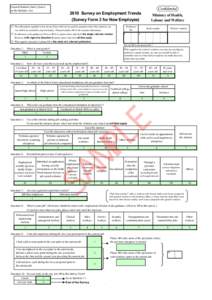 General Statistics Survey based on the Statistics Act ConfidentialSurvey on Employment Trends