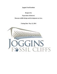 Joggins Fossil Institute  Request for Expression of Interest: Museum exhibit design and development services.