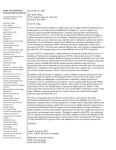 Council of Independent Colleges / University of Louisville / Asbury Theological Seminary / Library / CTC / Murray State University / Centre College / Bellarmine University / Kentucky Council on Postsecondary Education / Kentucky / Association of Public and Land-Grant Universities / Oak Ridge Associated Universities