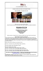 [removed]Domaine de Mourchon Dinner With Walter McKinlay Paris Club v2