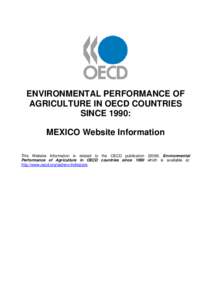 Government of Mexico / Secretariat of Agriculture /  Livestock /  Rural Development /  Fisheries and Food / Agriculture ministry / Earth / Organisation for Economic Co-operation and Development / Secretariat of the Environment and Natural Resources / Ministry of Agriculture / Environmental indicator / Biodiversity / Government / Comisión Nacional para el Conocimiento y Uso de la Biodiversidad