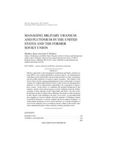 Actinides / Nuclear materials / Nuclear fuels / Nuclear weapons / Plutonium / Weapons-grade / Reactor-grade plutonium / Nuclear fuel cycle / Isotopes of plutonium / Nuclear technology / Nuclear physics / Energy