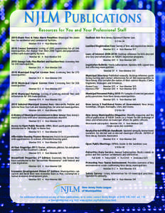 NJLM PUBLICATIONS Resources for You and Your Professional Staff 2010 Alarm Fees & False Alarm Penalties: Municipal fire alarm fees for residential and commercial facilities.  Faulkner Act: New Jersey Optional Charter Law