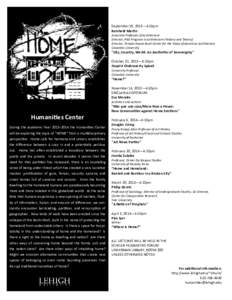 September 19, 2013—4:10pm Reinhold Martin Associate Professor of Architecture Director, PhD Program in Architecture (History and Theory) Director, Temple Hoyne Buell Center for the Study of American Architecture Columb