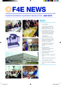 F4E News Fusion for Energy Quarterly Newsletter - JULY 2010 index 2