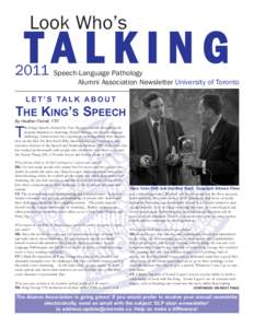 Look Who’s  TALKING 2011 Speech-Language Pathology