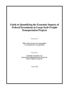 Logistics / Evaluation methods / Economic impact analysis / Cargo / Intermodal freight transport / Rail transport / Public capital / Freight rail transport / Infrastructure / Transport / Technology / Trains