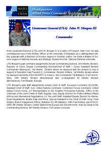 Bio LTG John W Morgan III