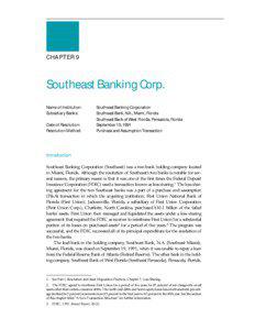 CHAPTER 9  Southeast Banking Corp.