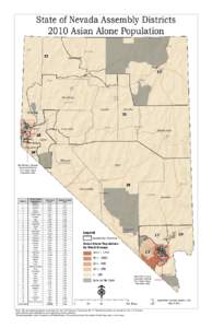 State of N evada Assem bly D istricts 2010 Asian Alone Population[removed]