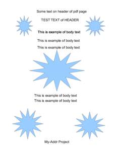 Some text on header of pdf page TEST TEXT of HEADER This is example of body text This is example of body text This is example of body text