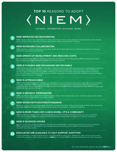 TOP 10 REASONS TO ADOPT  1 NIEM IMPROVES DECISION-MAKING