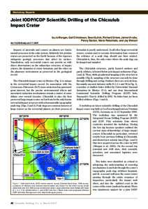 Workshop Reports  Joint IODP/ICDP Scientific Drilling of the Chicxulub Impact Crater  doi:[removed]iodp.sd[removed]