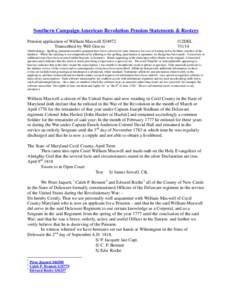 Southern Campaign American Revolution Pension Statements & Rosters Pension application of William Maxwell S34972 Transcribed by Will Graves f12DEL[removed]