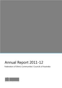 Microsoft Word - Foreword_Minister Lundy_FECCA Annual Report[removed]FINAL