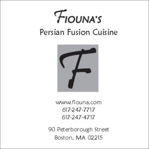 FIOUNA’S  Persian Fusion Cuisine www.fiouna.com[removed]