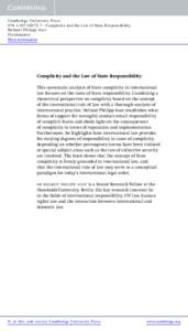 Cambridge University Press[removed]7 - Complicity and the Law of State Responsibility Helmut Philipp Aust Frontmatter More information