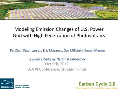 Modeling Emission Changes of U.S. Power Grid with High Penetration of Photovoltaics