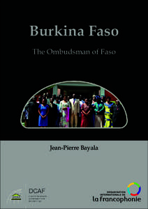 Burkina Faso The Ombudsman of Faso Jean-Pierre Bayala  DCAF-OIF project on Ombuds Institutions for the Armed Forces in Francophone Africa