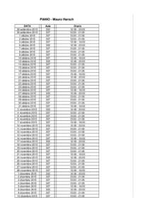 PIANO - Mauro Harsch DATA 29 settembresettembreottobreottobre 2015