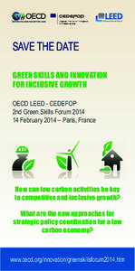 Innovation / Structure / Economics / Science / Green Growth / Organisation for Economic Co-operation and Development / Employability