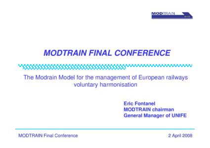 Standardization / Technology / Knowledge / Rail industry / Union des Industries Ferroviaires Européennes / Interoperability