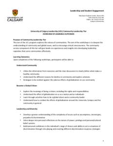   Leadership	
  and	
  Student	
  Engagement	
   	
   MacEwan	
  Student	
  Centre,	
  Room	
  293	
   2500	
  University	
  Drive	
  NW	
   Calgary,	
  AB,	
  Canada	
  T2N	
  1N4	
  