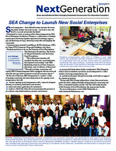Spring2014  News about Northeast Ohio’s Emerging Sustainable Economy from The Generation Foundation