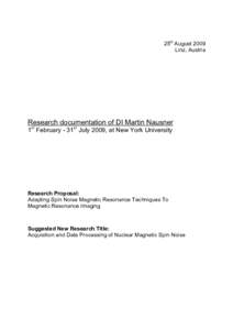 Scientific method / Spectroscopy / Noise / Johnson–Nyquist noise / Magnetic resonance imaging / Frequency modulation / Resonance / Physics / Electromagnetism / Nuclear magnetic resonance