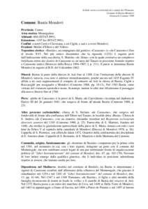 Schede storico-territoriali dei comuni del Piemonte Comune di Bastia Mondovì Giancarlo Comino 1998 Comune: Bastia Mondovì Provincia: Cuneo.