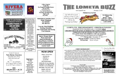 Lometa Independent School District / Christmas and holiday season / Geography of Texas / Texas / Killeen – Temple – Fort Hood metropolitan area / Lometa /  Texas / Thanksgiving