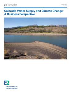 E2 report  August 2013 r:13-07-a  Colorado Water Supply and Climate Change: