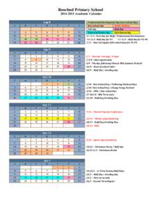 Rosebud Primary SchoolAcademic Calendar Aug-8 S  M