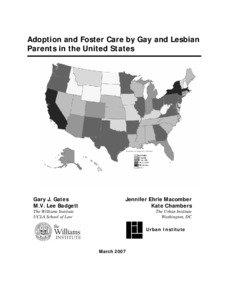 Estimates for the number of adopted and fostered children being raised in lesbian and gay household rely in large part on asce