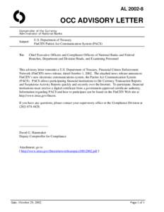 AL[removed]O OCC ADVISORY LETTER