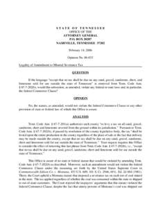 History of the United States / Government / Commerce Clause / Taxation in the United States / Commonwealth Edison Co. v. Montana / Law